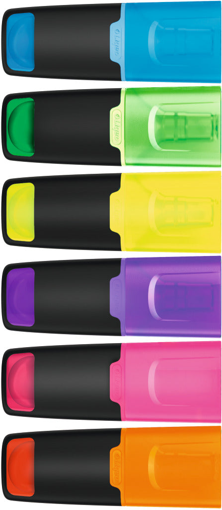 Mini Textmarker mit transparenter Kappe – alle Farben