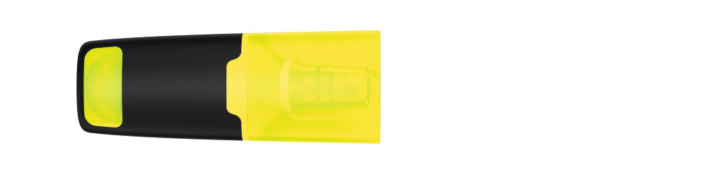 Mini Textmarker mit transparenter Kappe – Neongelb