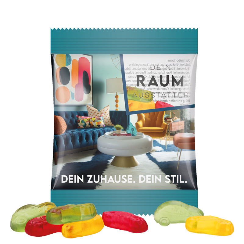 Minitüte 12 g Trolli Fruchtgummi Bärchen mit Logo