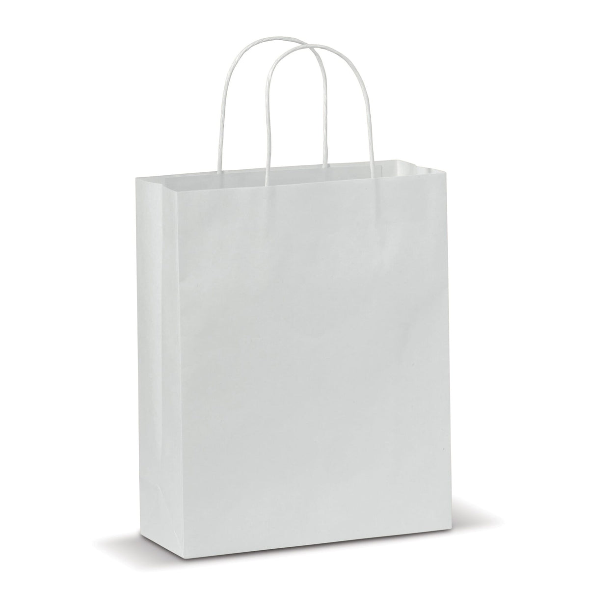 Mittlere Papiertasche im Eco-Look, 120 g/m²