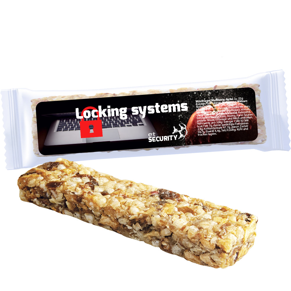 Müsliriegel und Fruchtschnitten im Flowpack – Müsliriegel Multikorn Apfel, ca. 25 g