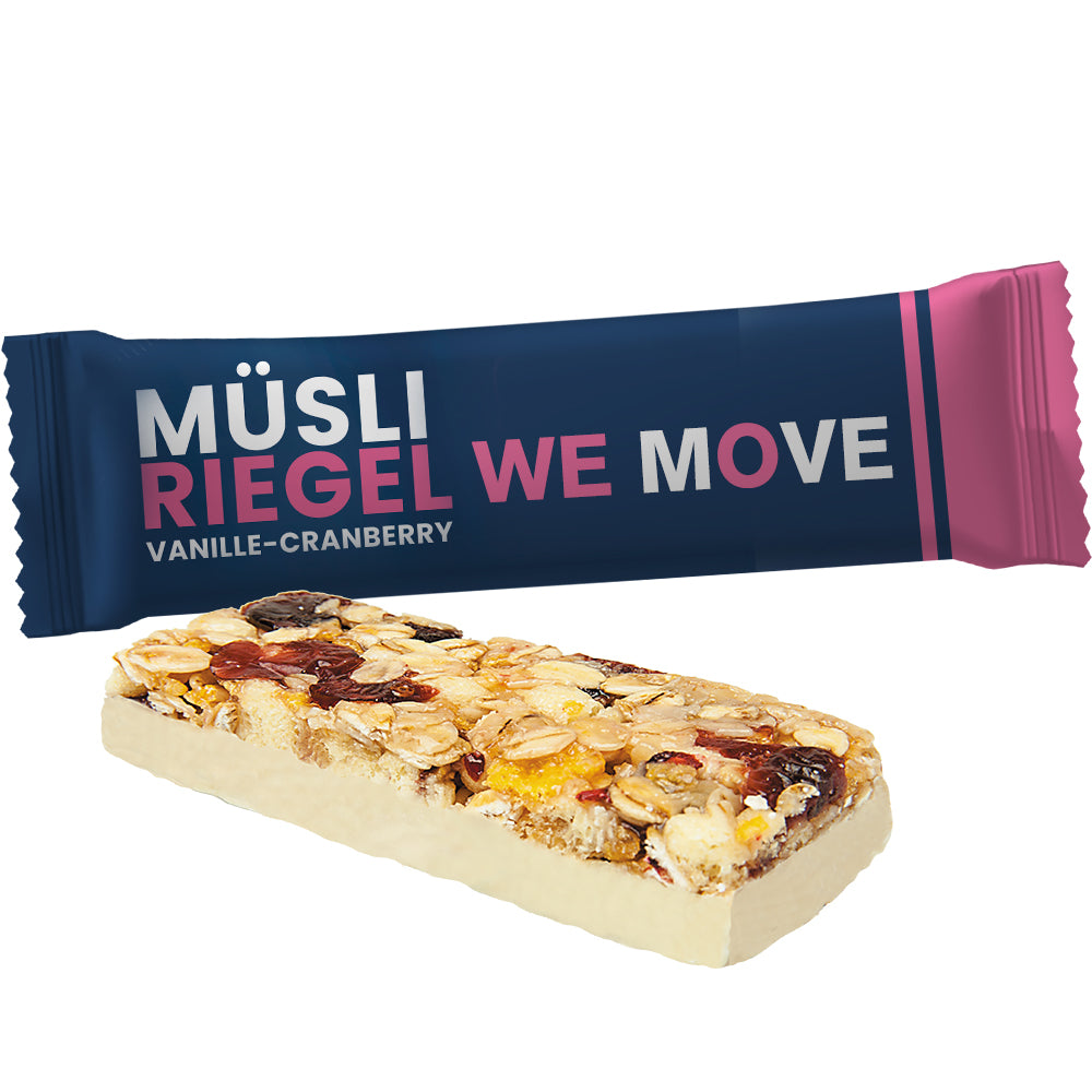 Müsliriegel Vanille Cranberry im Flowpack