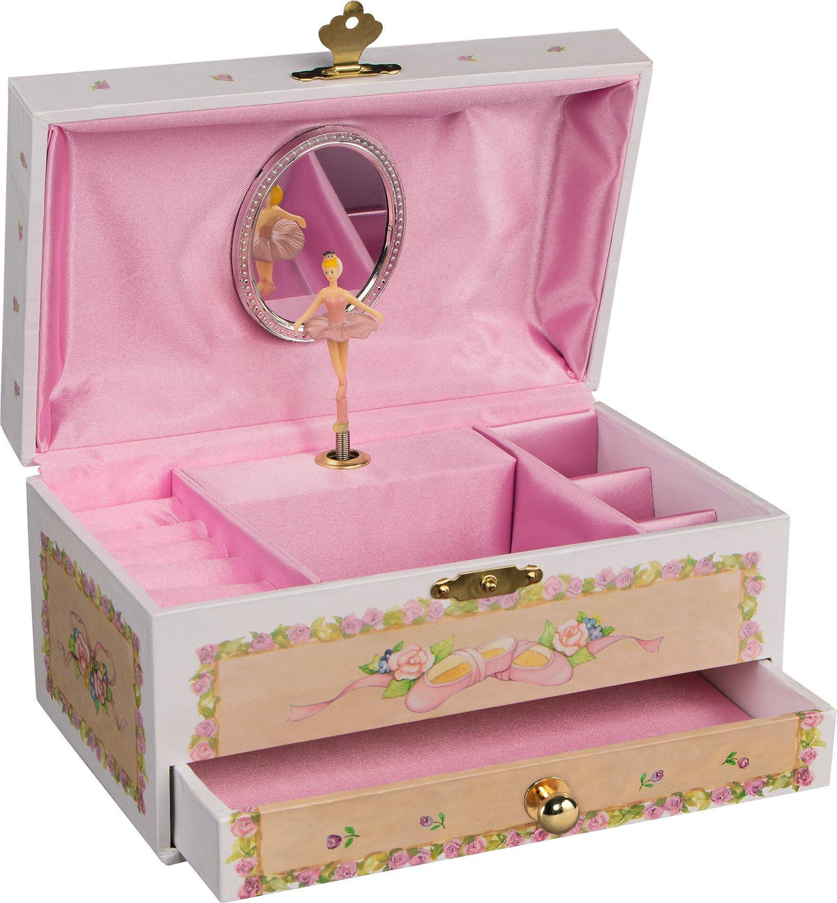 Musikspieldose Ballerina IV mit Schublade und Spiegel