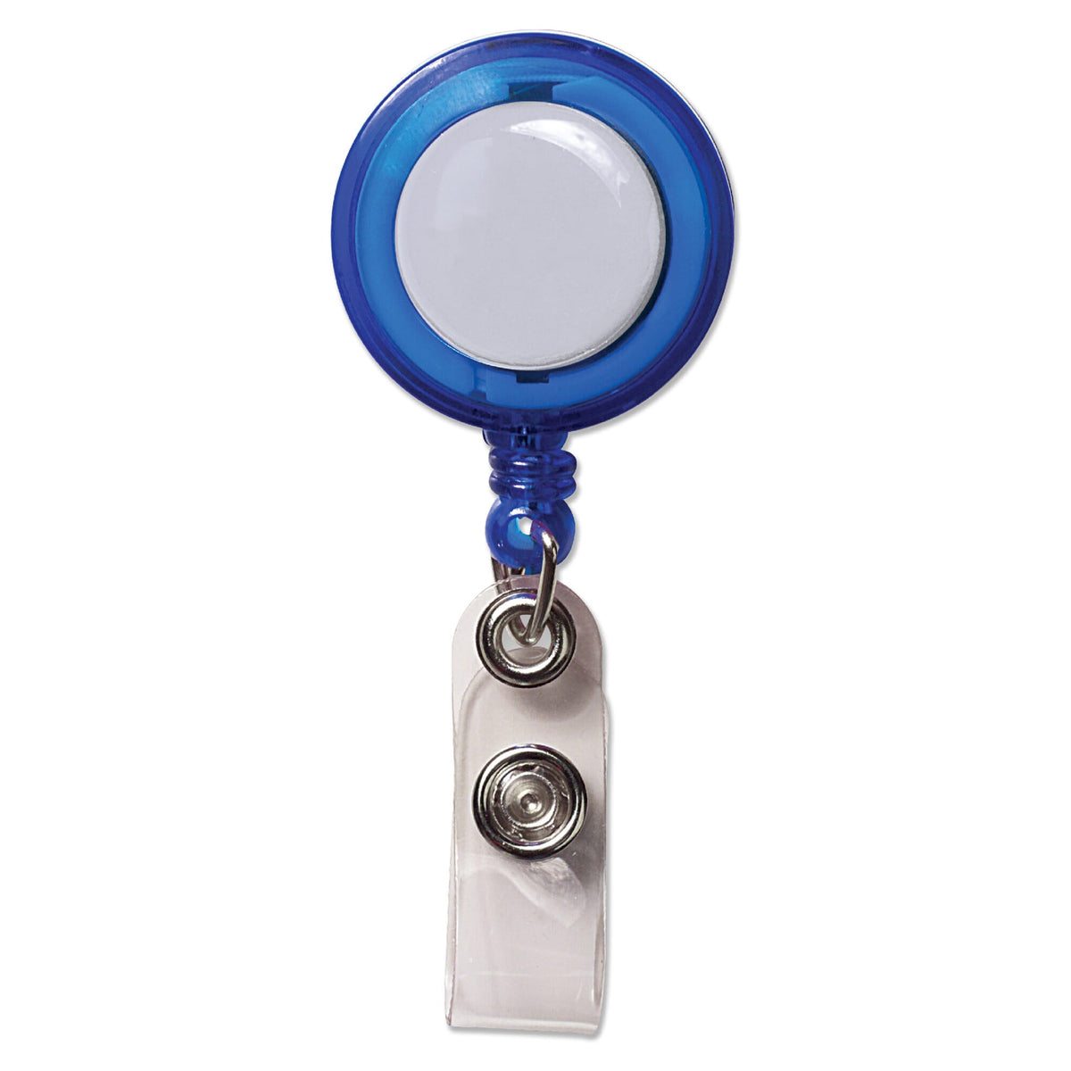 Namensschildhalter transparent mit Ausziehband und Clip