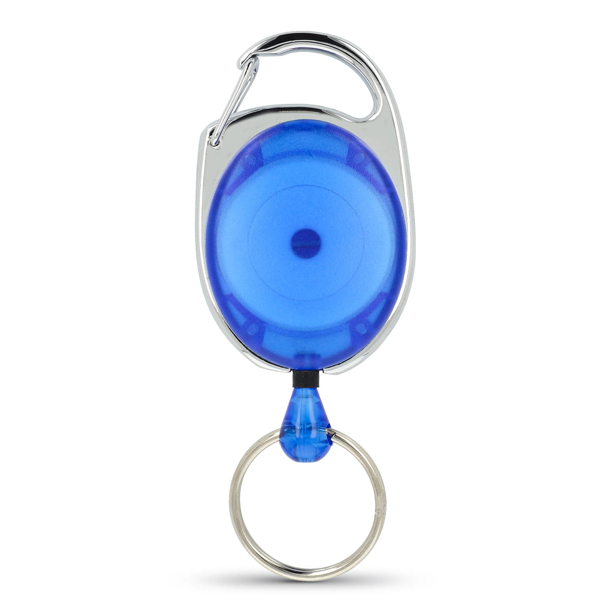 Namensschildhalter gefrostet mit Ausziehband und Karabiner