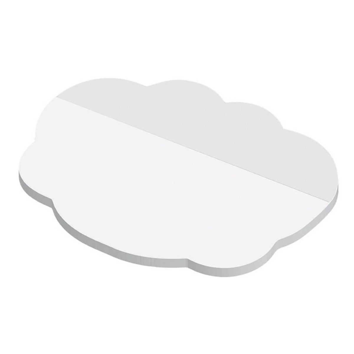 Naturweiße Haftnotizen in Wolkenform mit Logo – Ansicht
