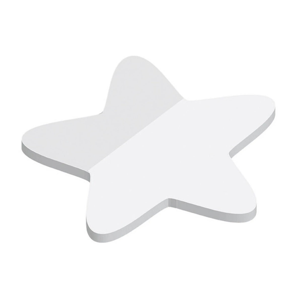 Naturweiße Sternform Haftnotizen 70 x 70 mm mit Logo