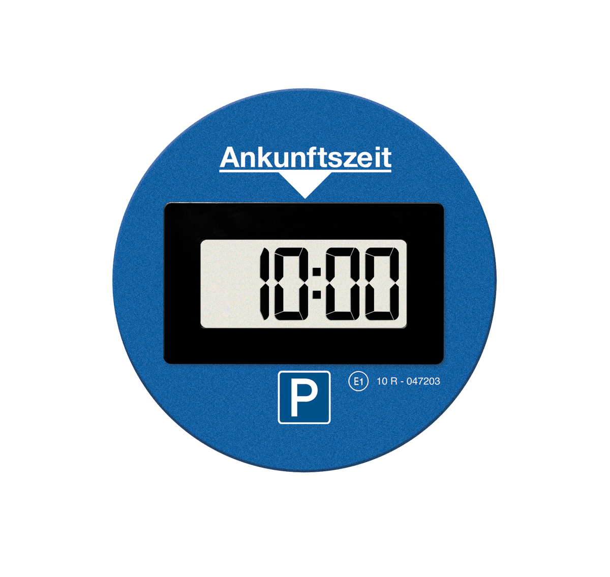 Needit Park Lite One runde elektronische Parkscheibe mit Logo – Blau