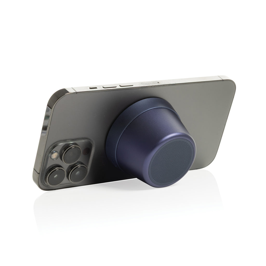 Nivio magnetischer 5W-Speaker aus RCS recyceltem Aluminium – blau
