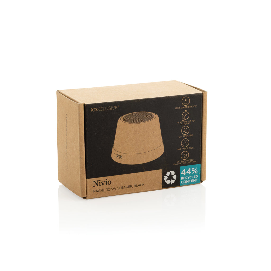 Nivio magnetischer 5W-Speaker aus RCS recyceltem Aluminium