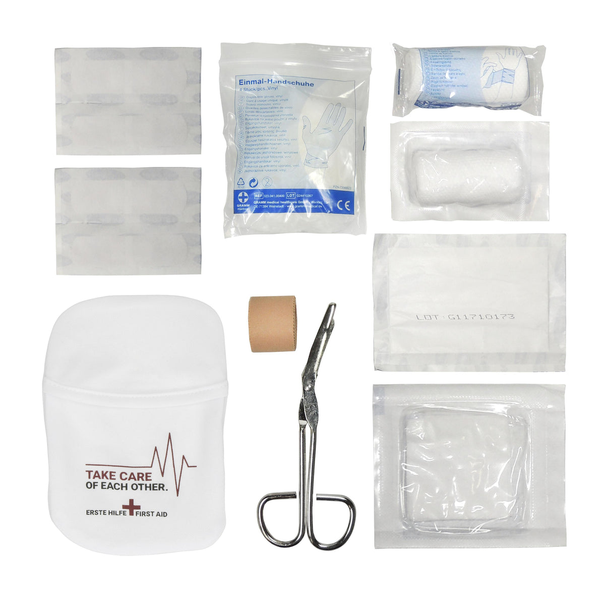 Notfall-Set „Pouch“, groß – Weiß