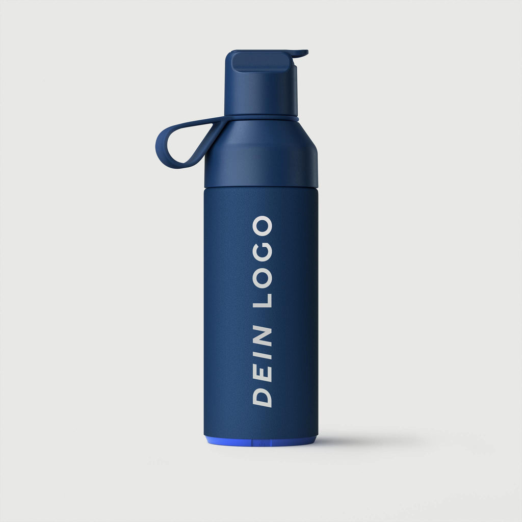 Veredelungsoptionen für Ocean Bottle GO Thermosflasche im B2B in dunkelblau