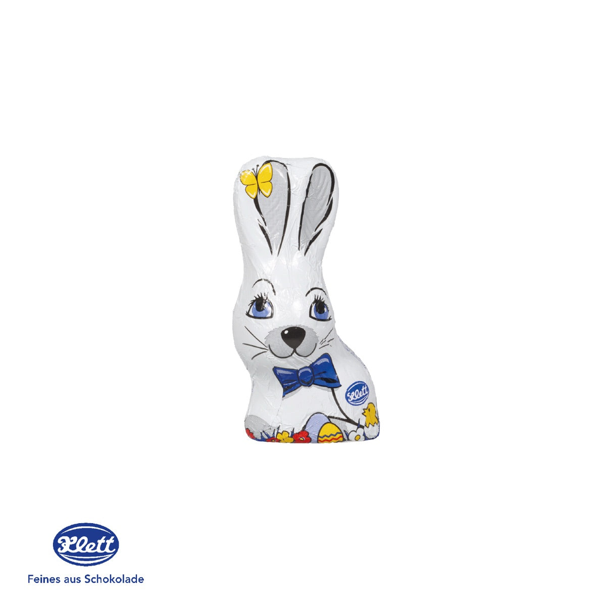 Vollmilch Osterhase von Klett in der geöffneten Werbebox