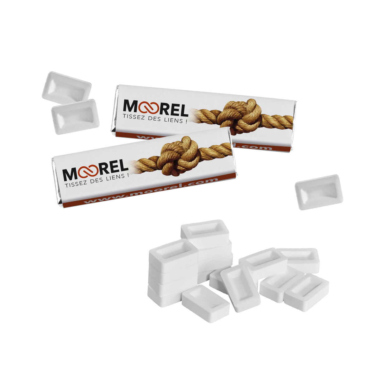 Pfefferminz Riegel 10 g in Alufolie mit bedruckter Banderole