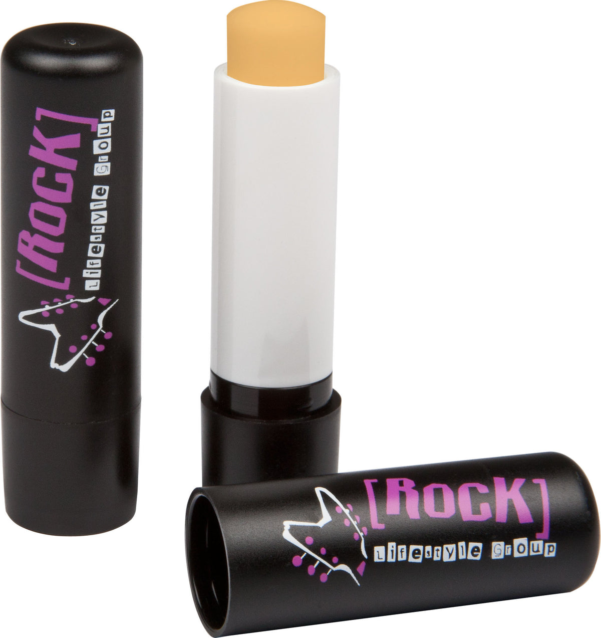 Pflanzlicher Lippenpflegestift mit Jojobaöl und Logo – Schwarz
