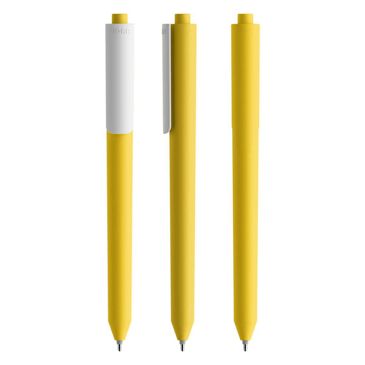 Pigra P03 Druckkugelschreiber matt – Gelb / Weiß M401-M105