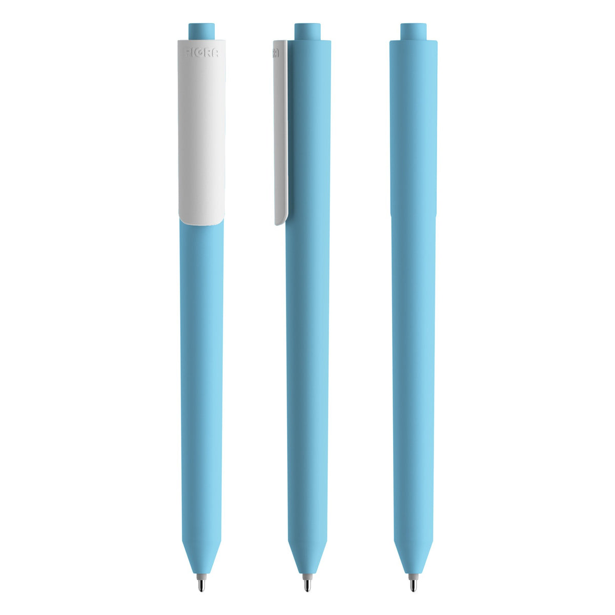 Pigra P03 Druckkugelschreiber matt – Hellblau / Weiß M903-M105