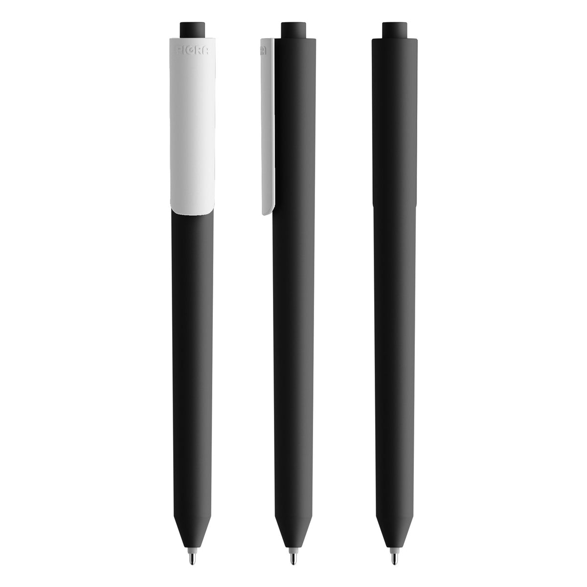 Pigra P03 Druckkugelschreiber matt – Schwarz / Weiß M304-M105