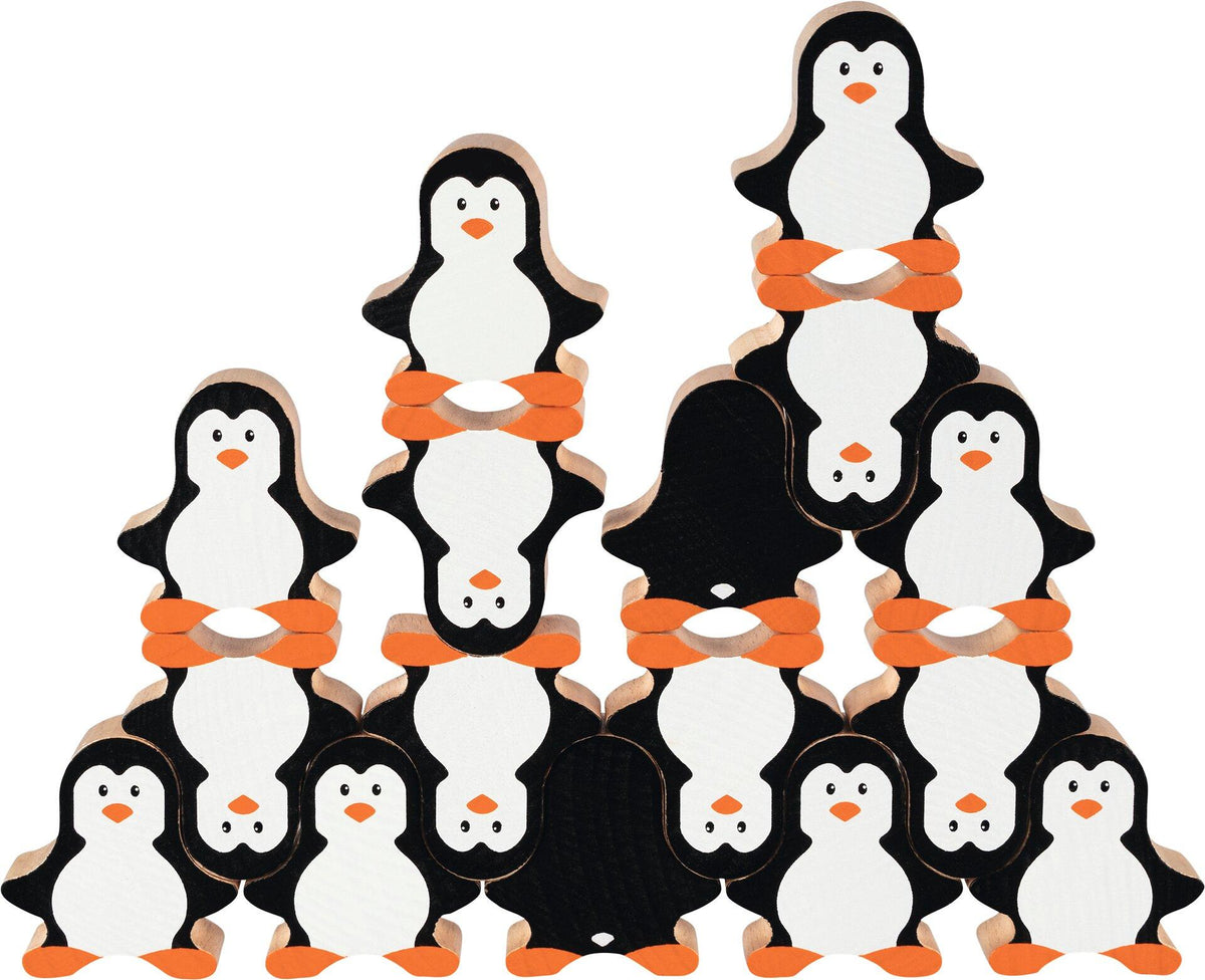 Pinguine Stapelspiel aus Holz mit 18 Figuren – weitere Ansicht