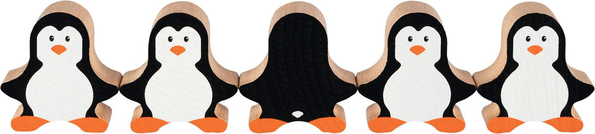 Pinguine Stapelspiel aus Holz mit 18 Figuren – weitere Ansicht