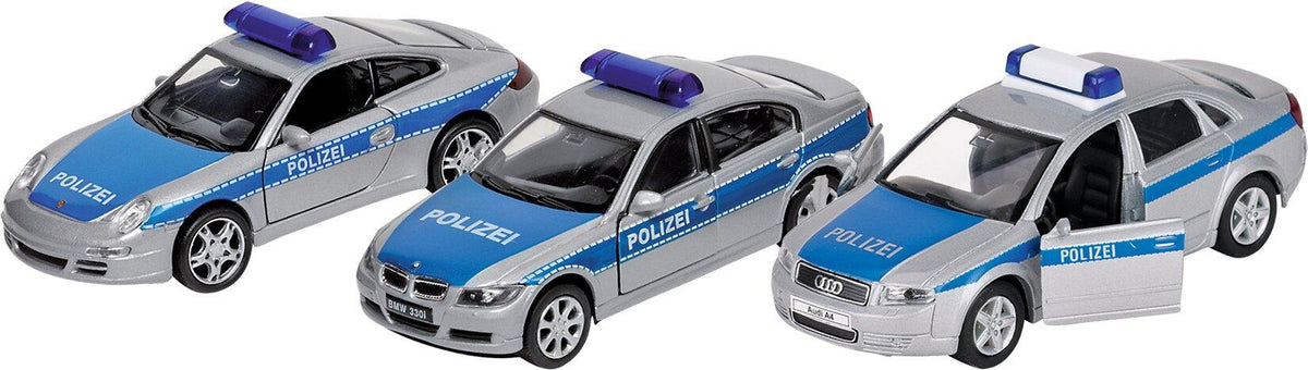 Polizei Modellauto aus Spritzguss mit Rückzugmotor