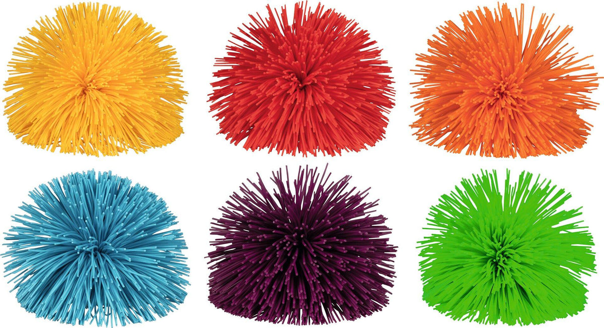 Pompom Ball aus Gummi in sechs Farben im 12er Set
