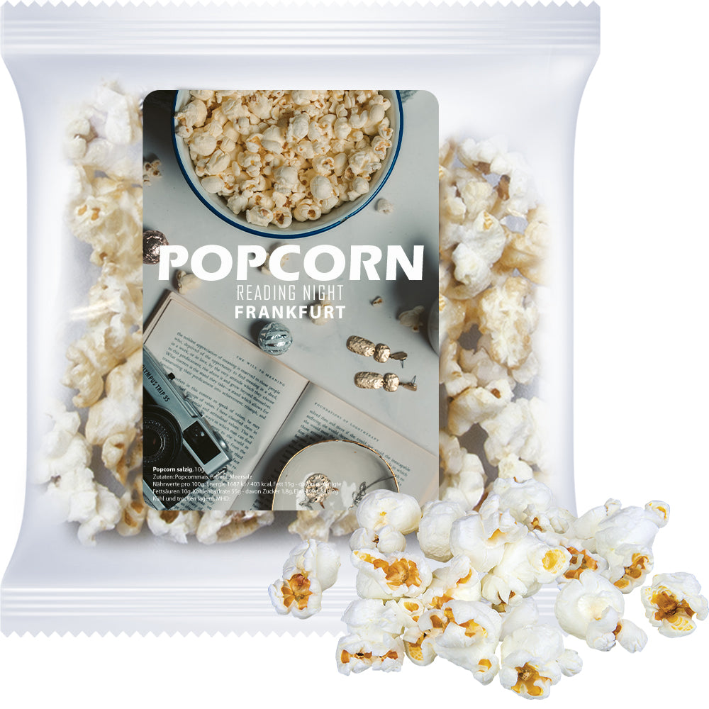 Popcorn Duo in der Maxi XL Tüte mit Etikett – Popcorn salzig, ca. 10 g