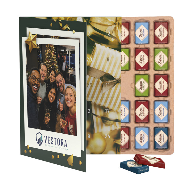 Premium Tisch Adventskalender Flip Cover Eco Hochformat
