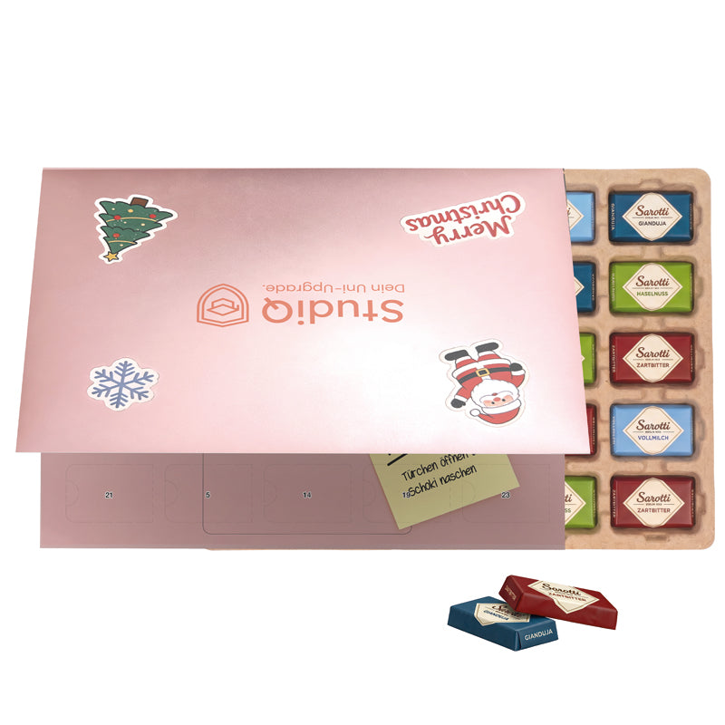 Premium Tisch Adventskalender Flip Cover Querformat