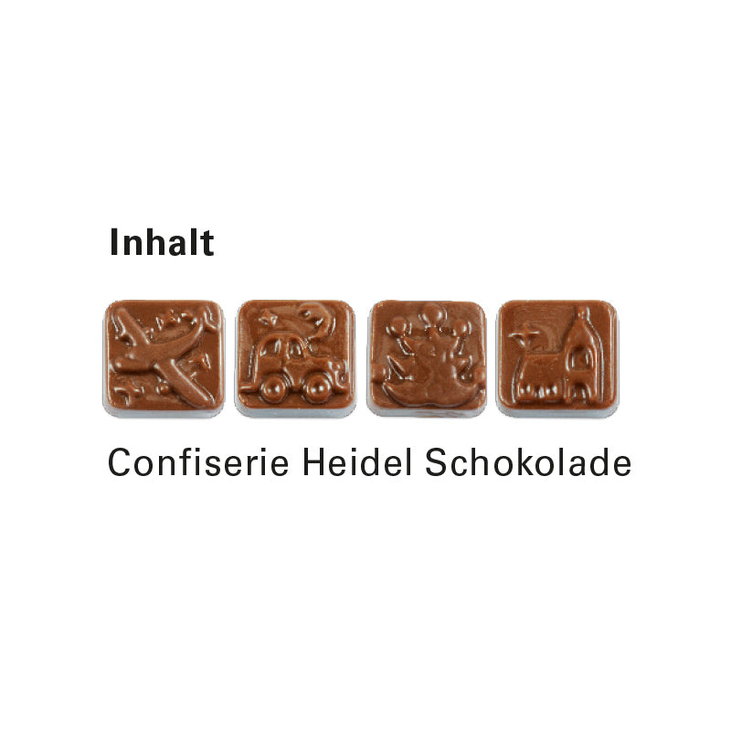 Muster der Schokoladen der Adventskalender von Heidel