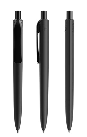 prodir DS8 True Biotic Kugelschreiber in schwarz mit schwarzem Druckknopf