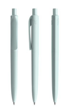 prodir DS8 True Biotic Kugelschreiber in weiß-blau mit weiß-blauem Druckknopf