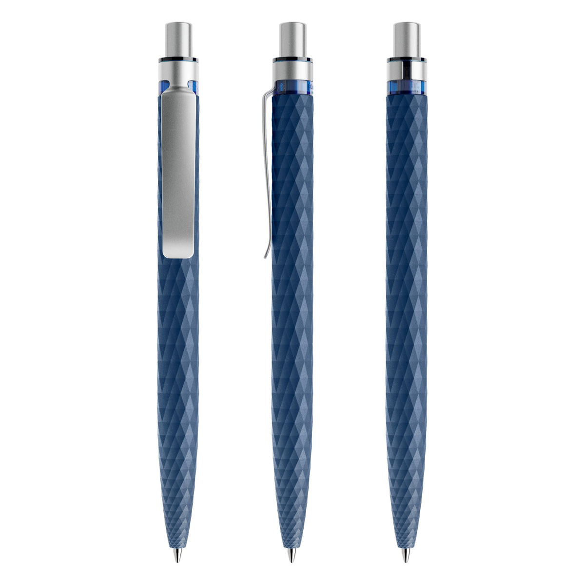 prodir QS01 Druckkugelschreiber matt mit Metallclip – Sodalithblau / Silber satiniert M62-S70 S