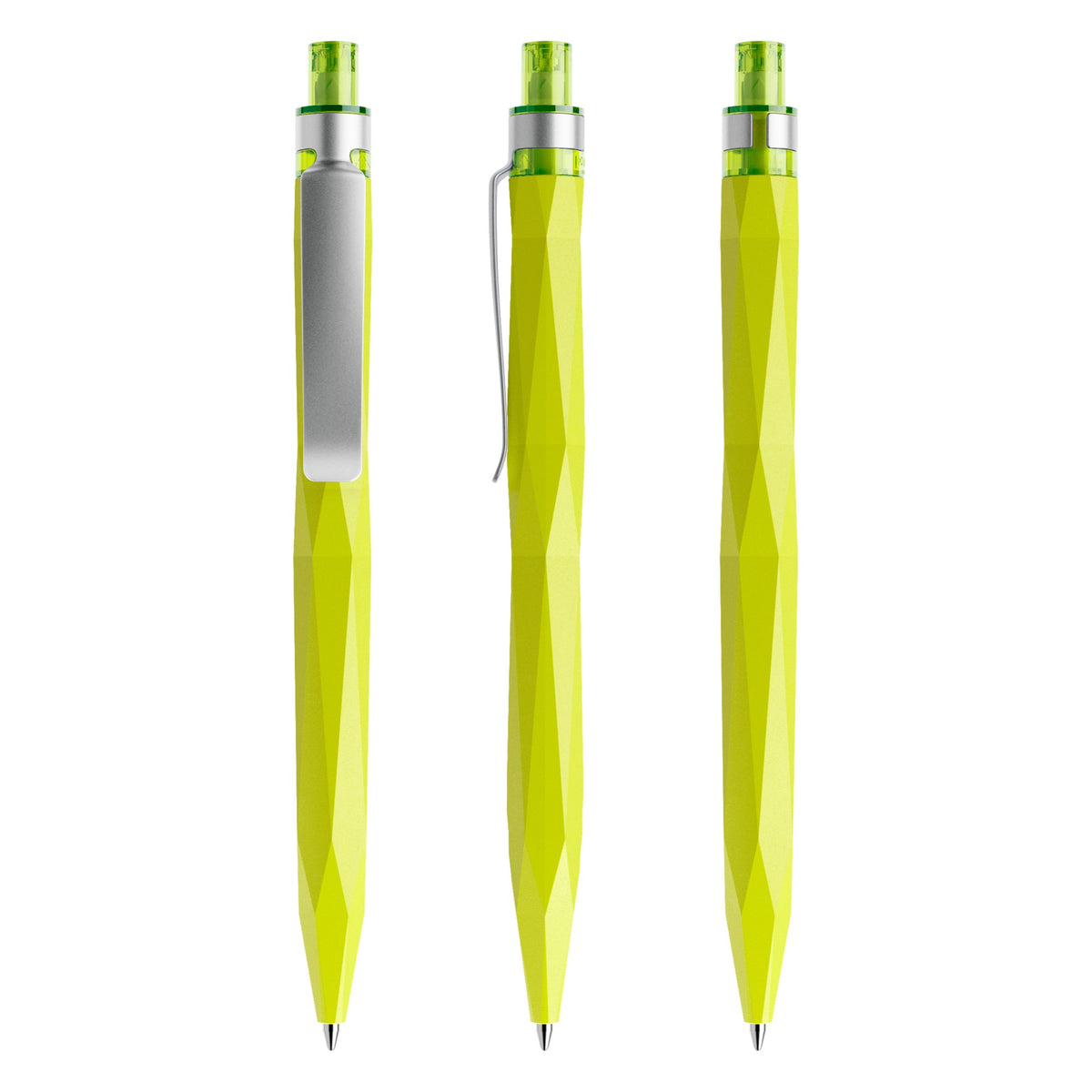 prodir QS20 Druckkugelschreiber matt mit Metallclip – Gelbgrün M66-S70