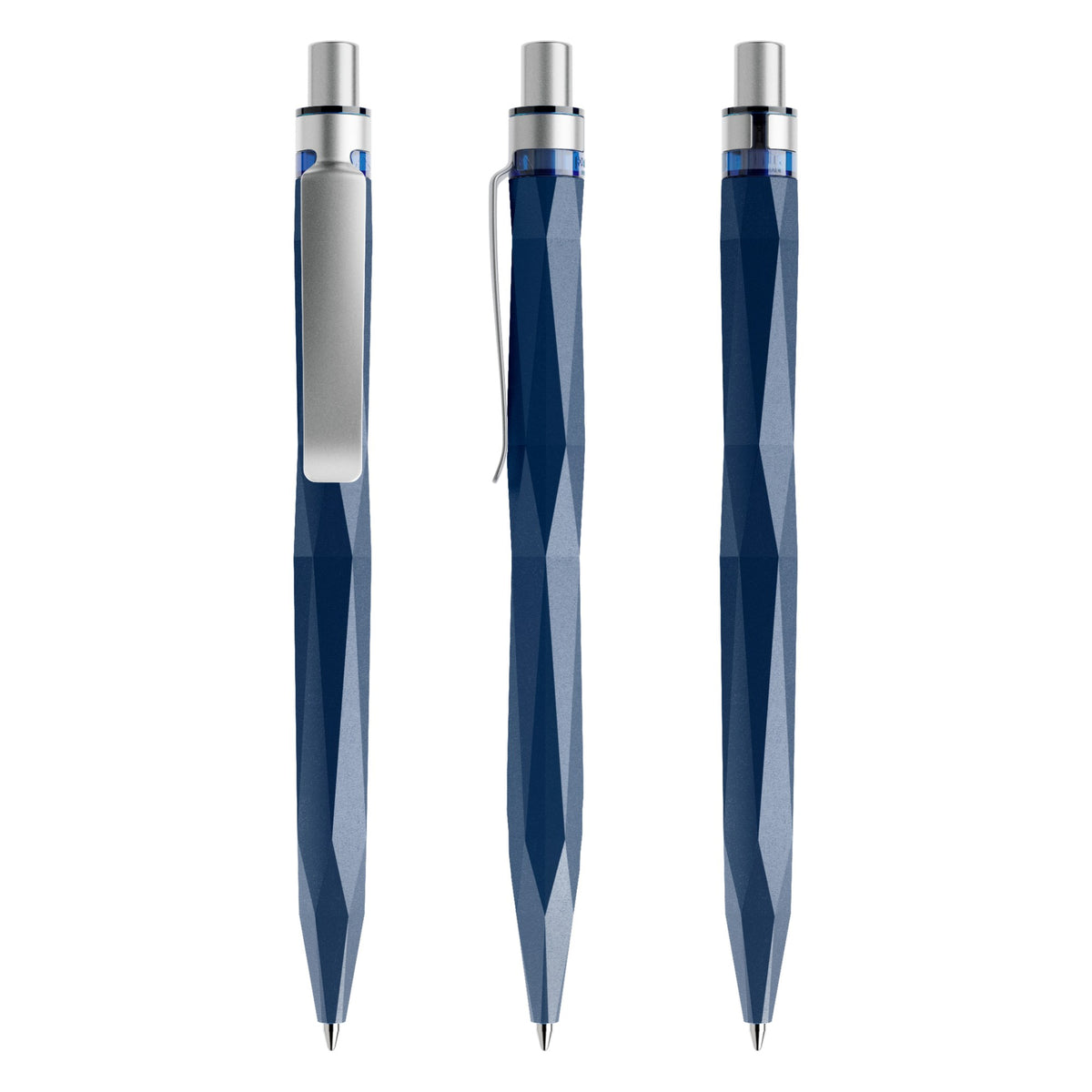 prodir QS20 Druckkugelschreiber matt mit Metallclip – Sodalithblau / Silber satiniert M62-S70 S