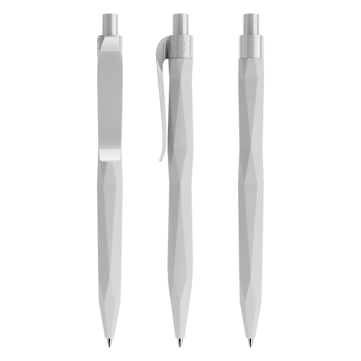 prodir QS20 Soft Touch Druckkugelschreiber facettiert – Betongrau R77