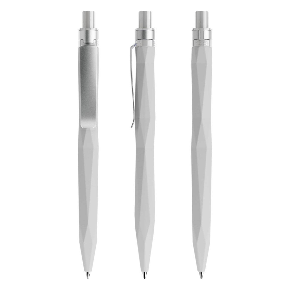 prodir QS20 Soft Touch Druckkugelschreiber mit Metallclip – Betongrau R77-S70