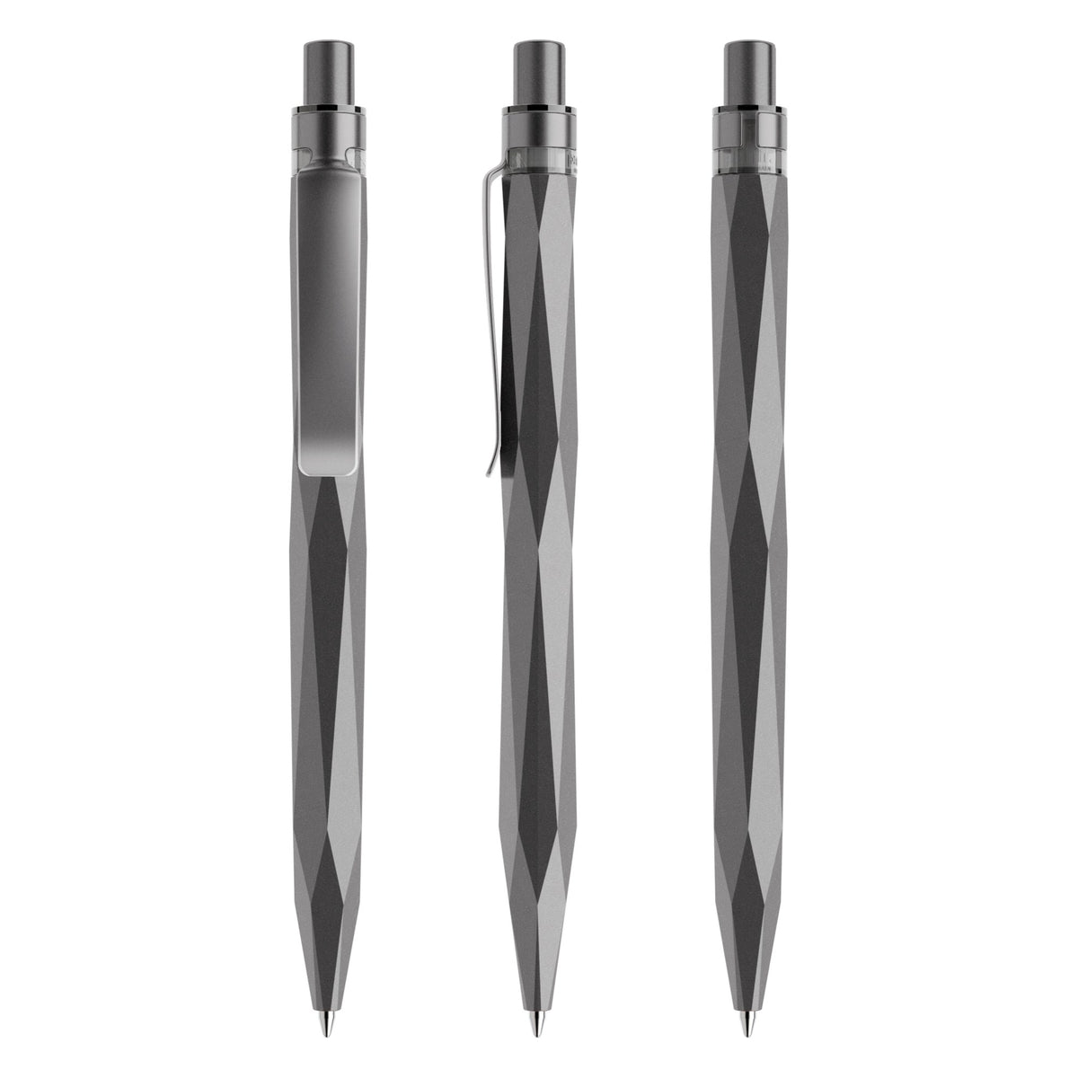 prodir QS20 Stone Druckkugelschreiber mit Metallclip – Graphit / Graphit satiniert Q75-S75 S