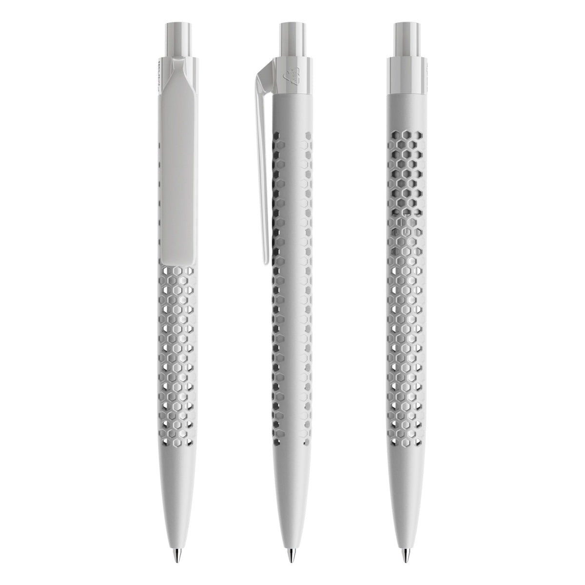 prodir QS40 Druckkugelschreiber matt mit Kunststoffclip – Betongrau M77