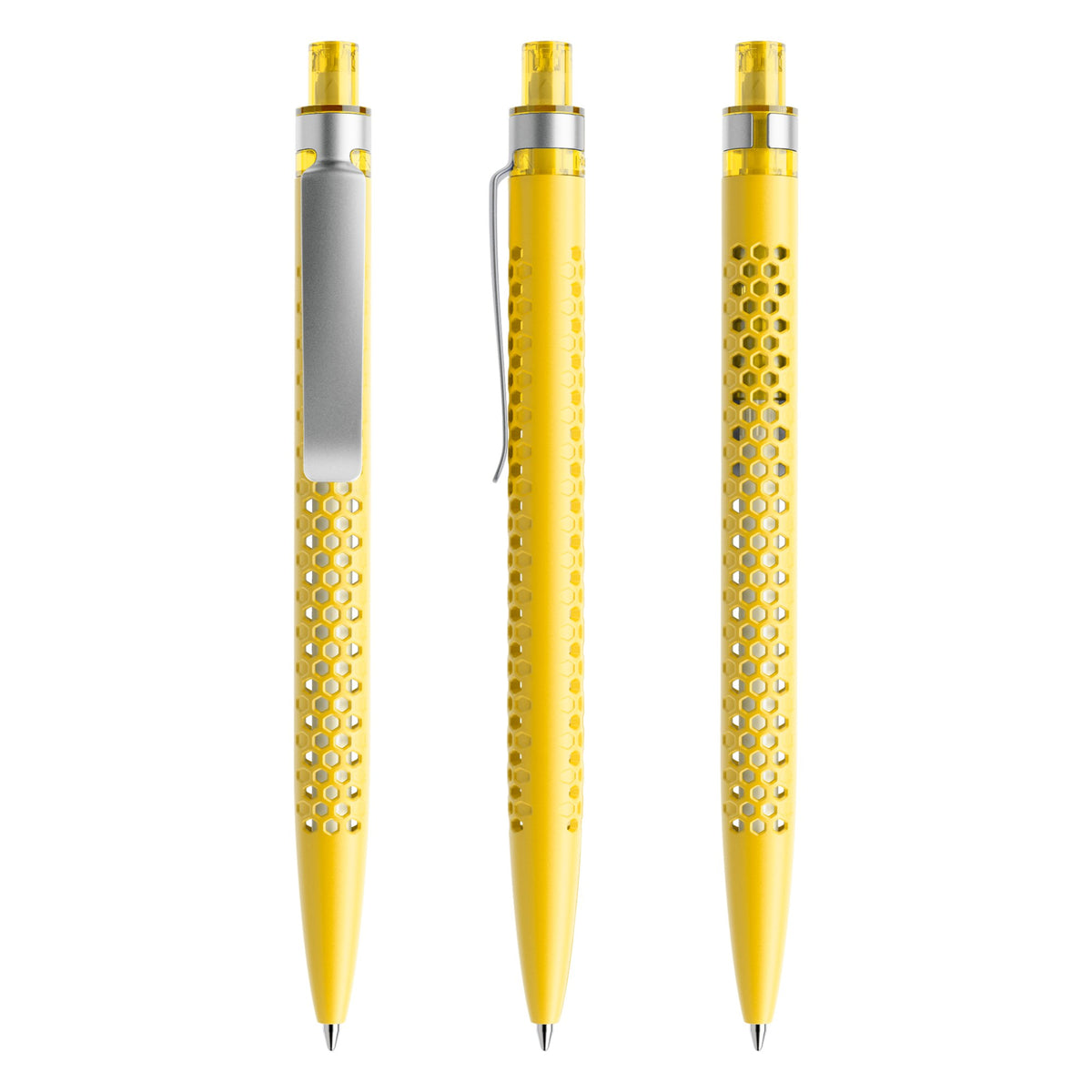 prodir QS40 Druckkugelschreiber matt mit Metallclip – Zitronengelb M07-S70