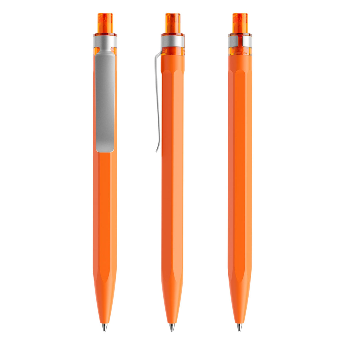 prodir QS50 Druckkugelschreiber matt mit Metallclip – Orange M10-S70