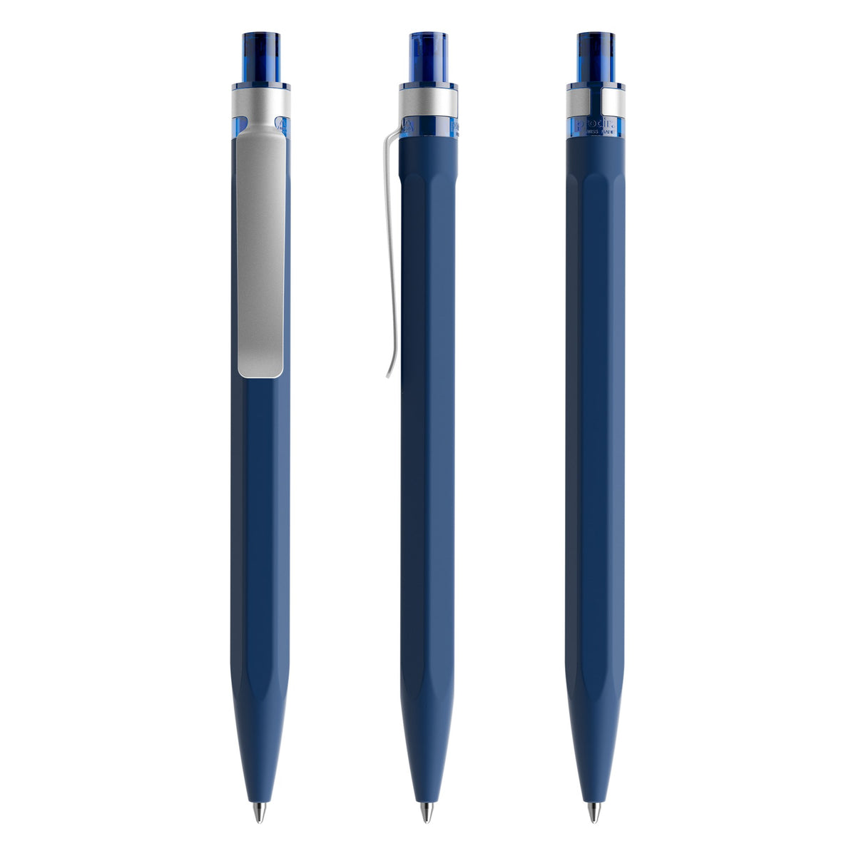 prodir QS50 Druckkugelschreiber Soft Touch mit Metallclip – Sodalithblau R62-S70