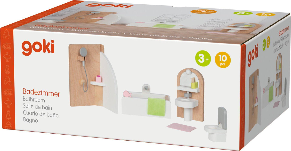 Puppenmöbel Style Badezimmer mit Dusche und Badewanne – Verpackung