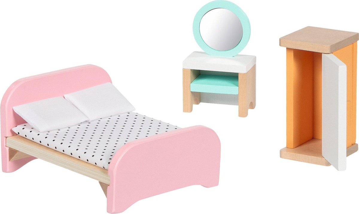 Puppenmöbelserie Copenhagen Schlafzimmer mit Frisierkommode – weitere Ansicht