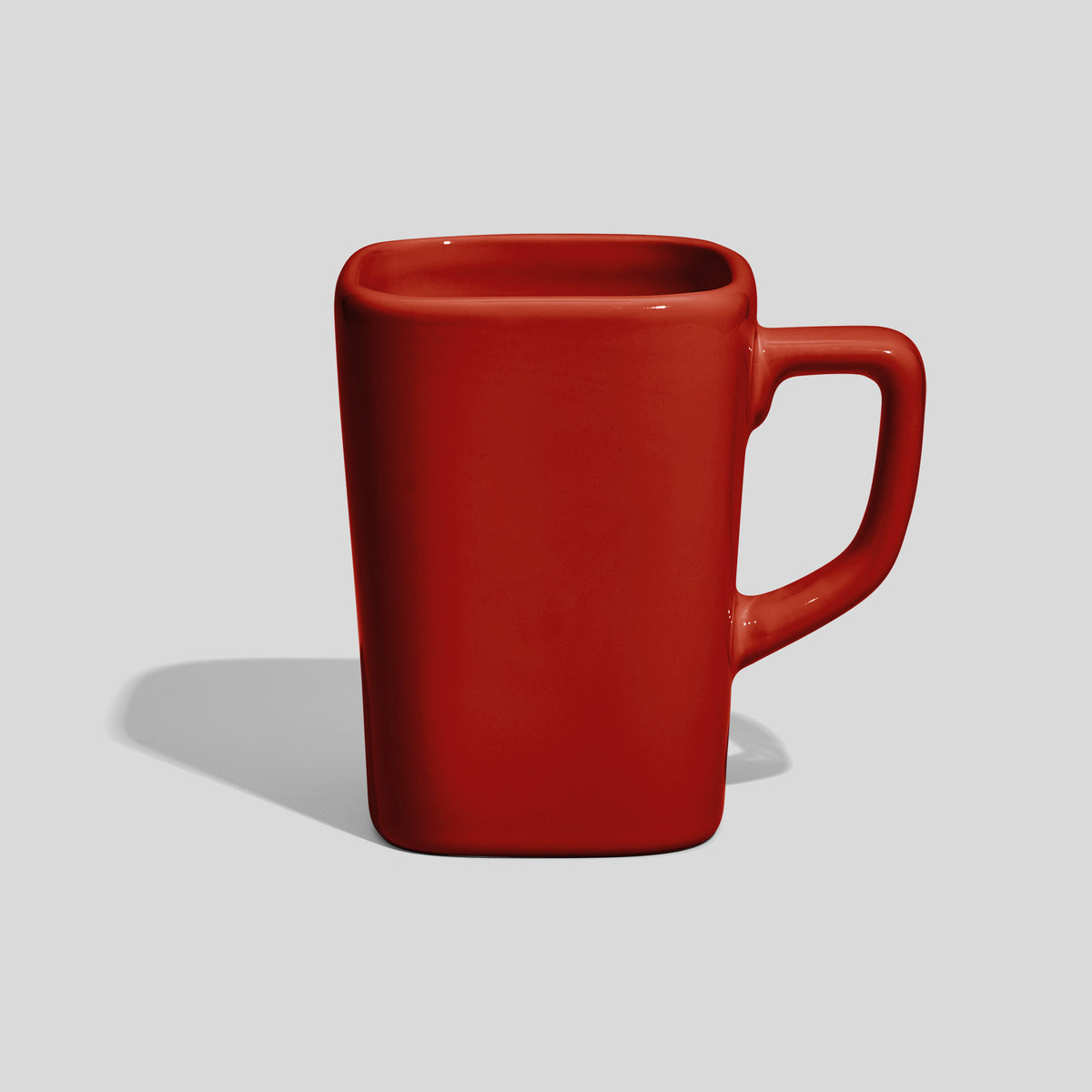 Quadratische Keramiktasse 260 ml mit eckigem Henkel