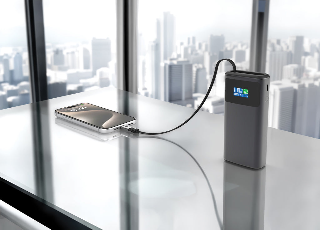 Quantum RCS Ultra-Fast 45W 10.000mAh Powerbank mit Display