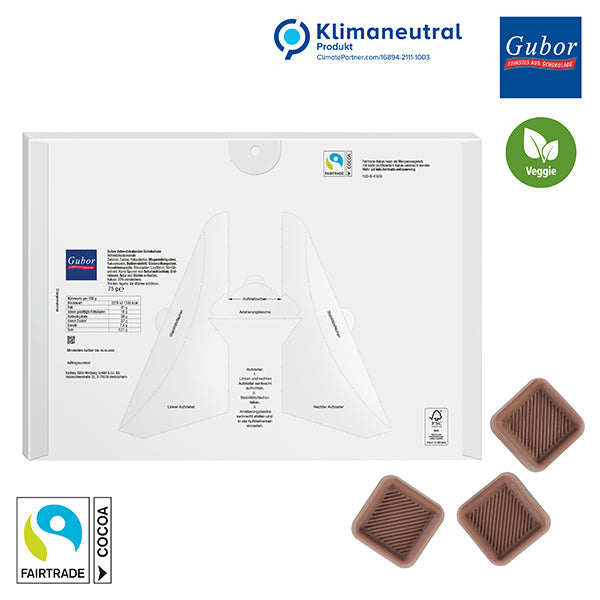 reinpapier Schokoladen-Adventskalender mit Fairtrade Schokolade Rückseite
