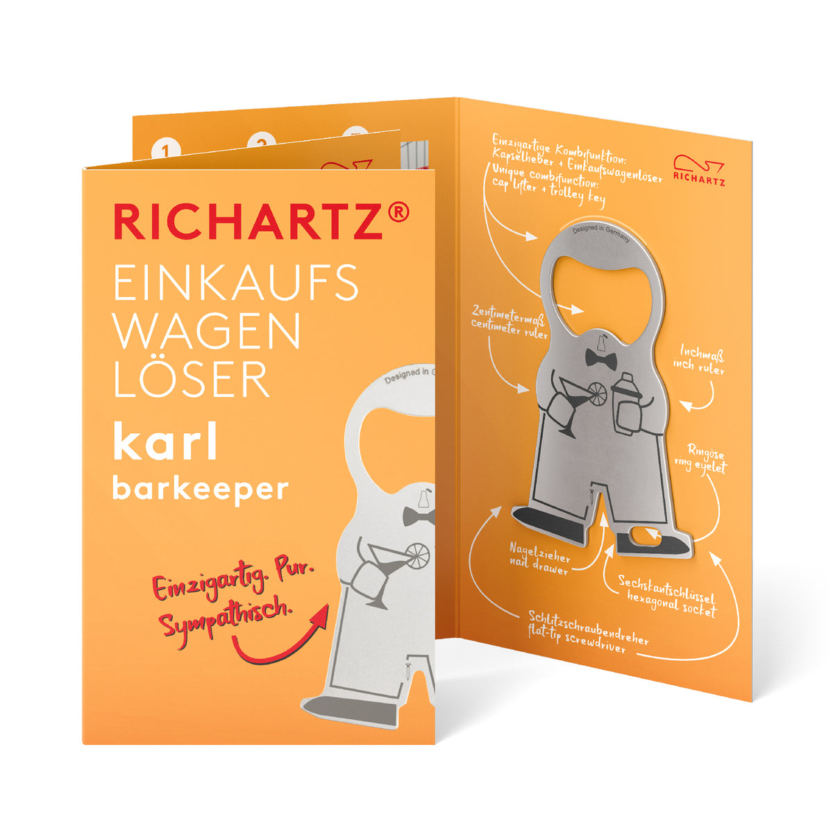 RICHARTZ Einkaufswagenlöser karl barkeeper für Bar und Gastronomie – Verpackung