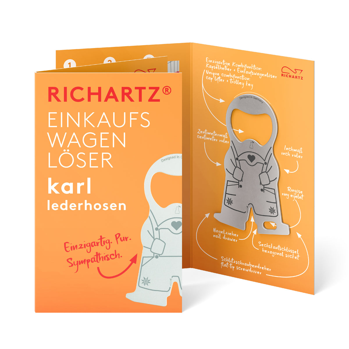 RICHARTZ Einkaufswagenlöser karl lederhosen für Oktoberfest – Verpackung