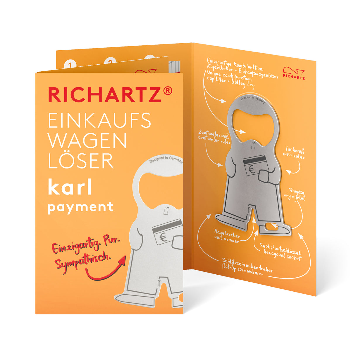 RICHARTZ Einkaufswagenlöser karl payment für Banken – Verpackung